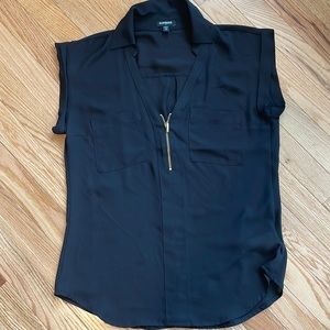 Express Sleeveless Collared Shirt